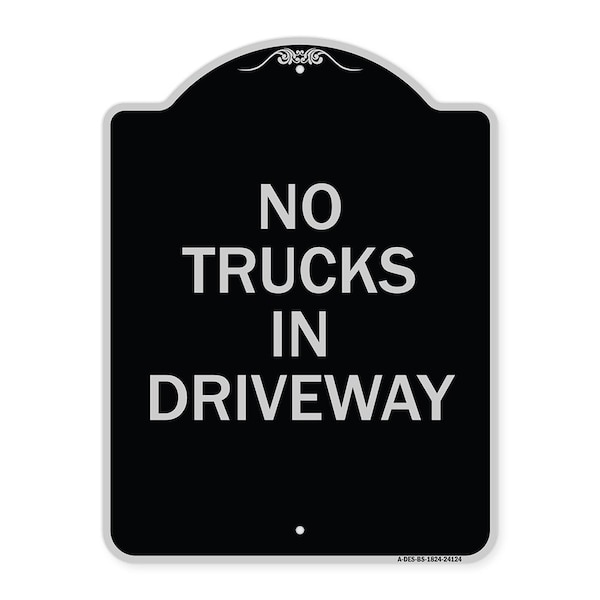 Signmission Driveway No Trucks in Driveway Heavy-Gauge Aluminum Architectural Sign, 24" x 18", BS-1824-24124 A-DES-BS-1824-24124 - main